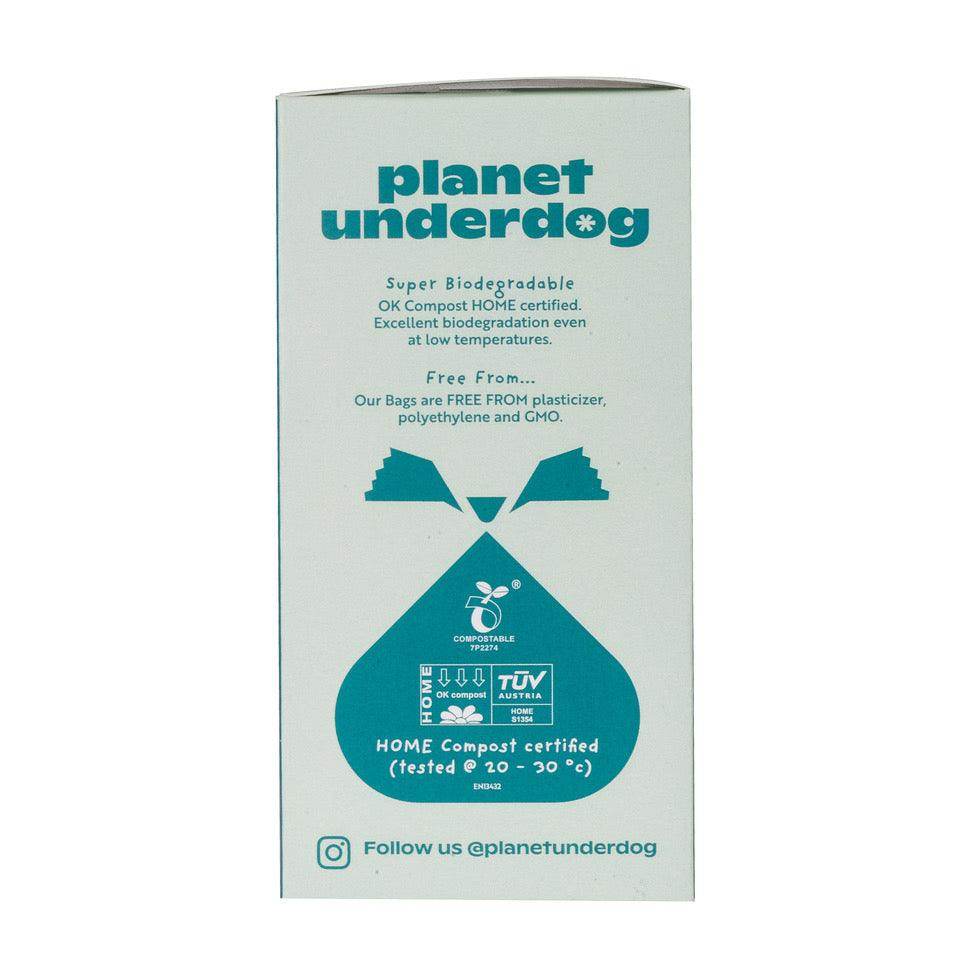 120 Planet Underdog Compostable Dog Poop Bags - Green Box - GeePaws