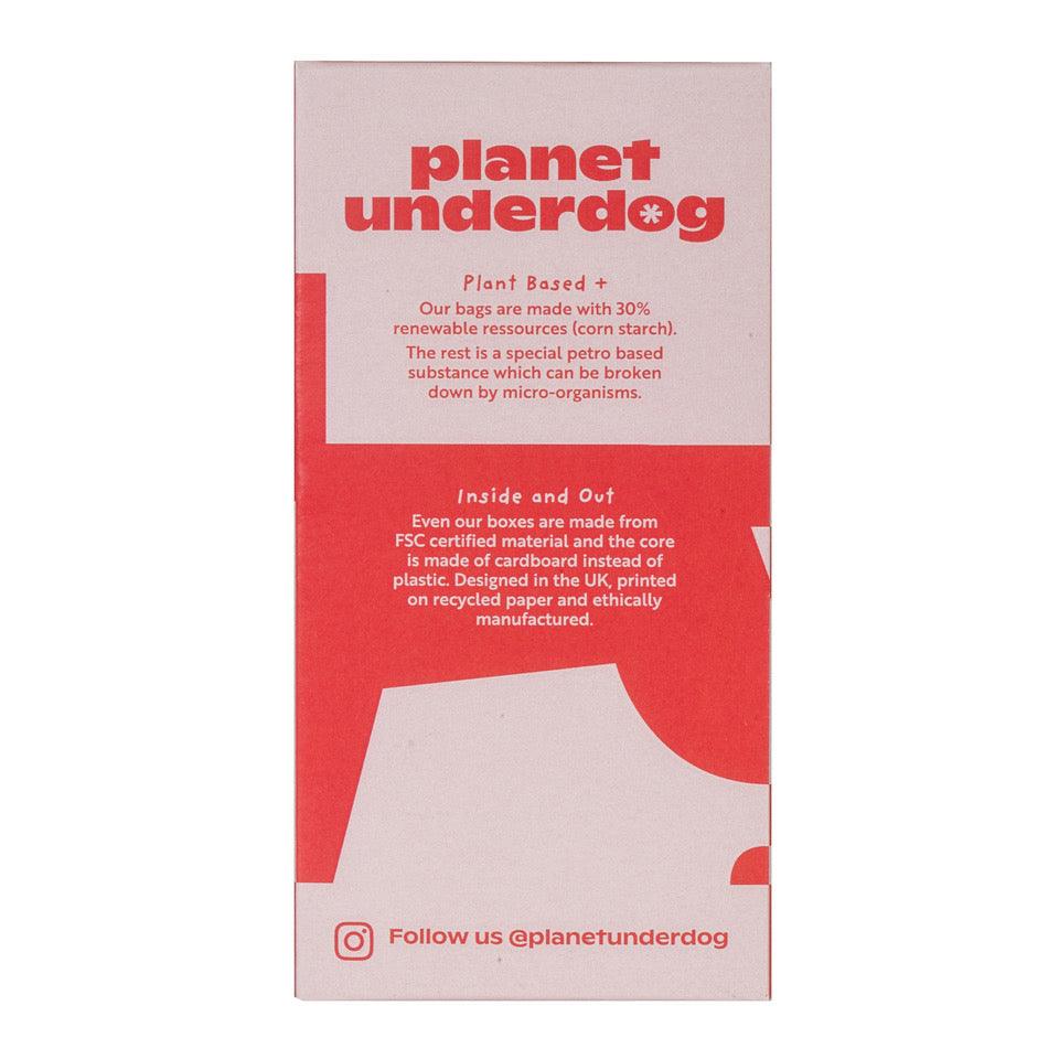 120 Planet Underdog Compostable Dog Poop Bags - Red Box - GeePaws