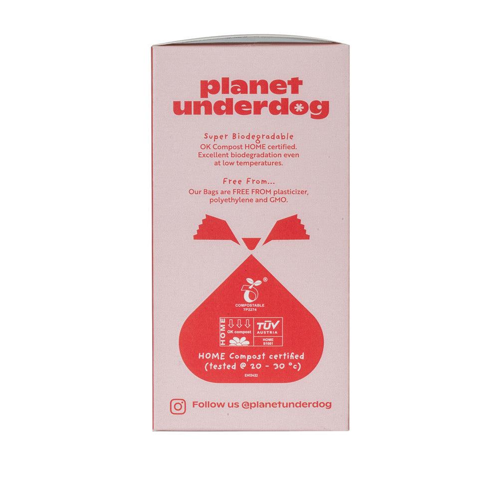 120 Planet Underdog Compostable Dog Poop Bags - Red Box - GeePaws