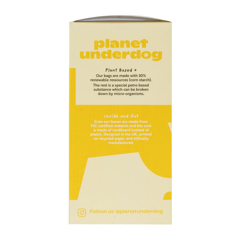 120 Planet Underdog Compostable Dog Poop Bags - Yellow Box - GeePaws