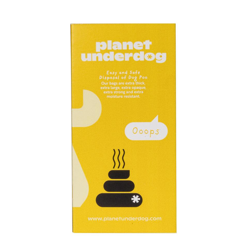 120 Planet Underdog Compostable Dog Poop Bags - Yellow Box - GeePaws