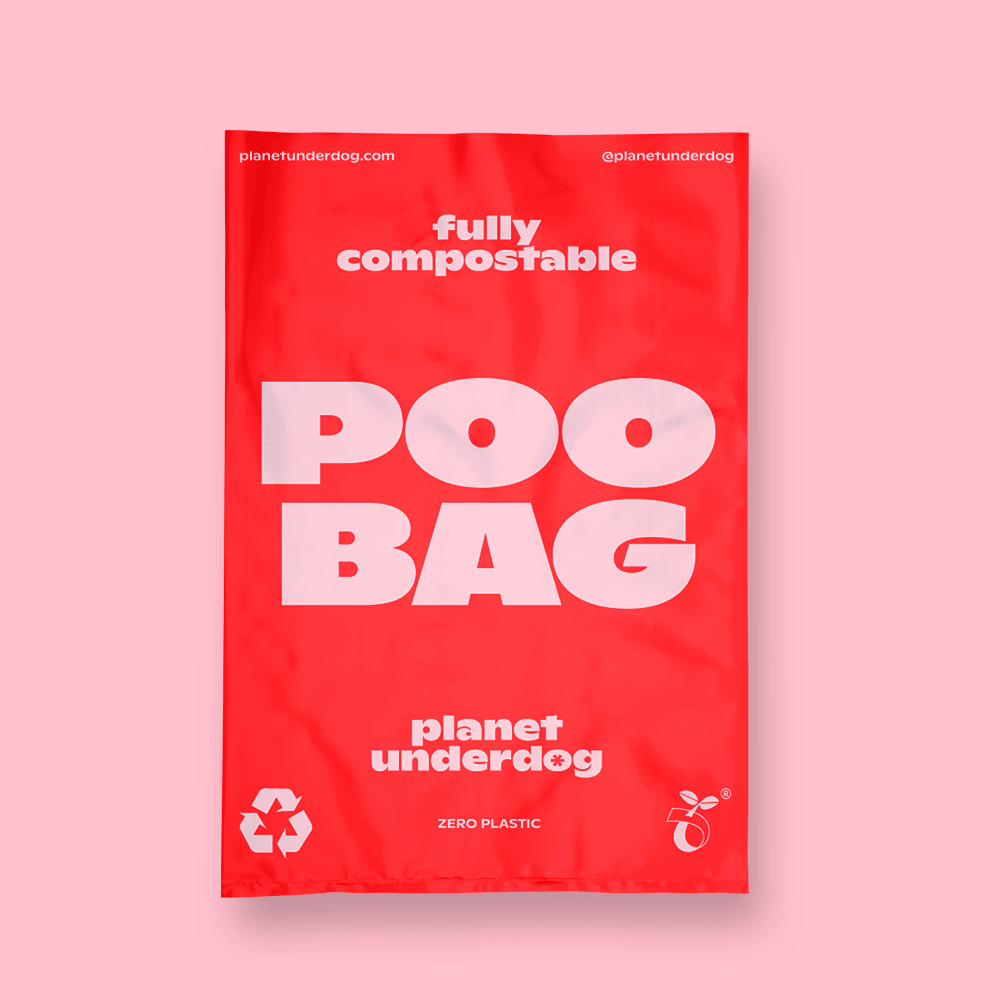 60 Planet Underdog Compostable Dog Poop Bags - Red Box - GeePaws