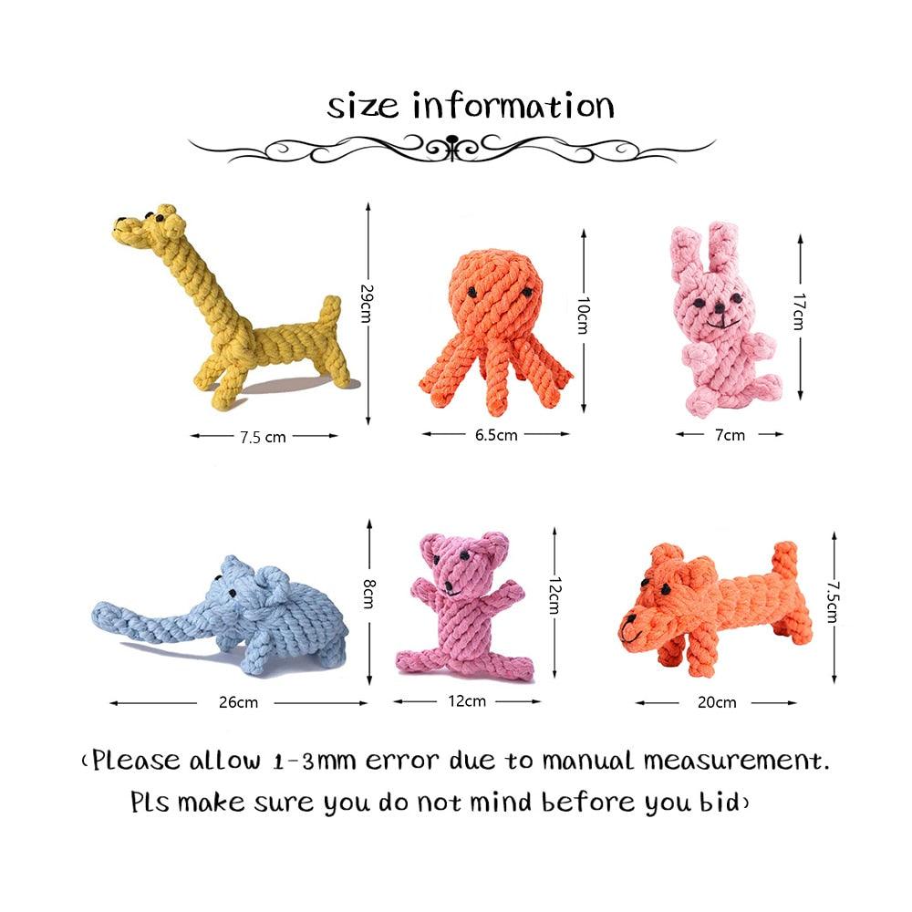 Animal Design Rope Toys - GeePaws