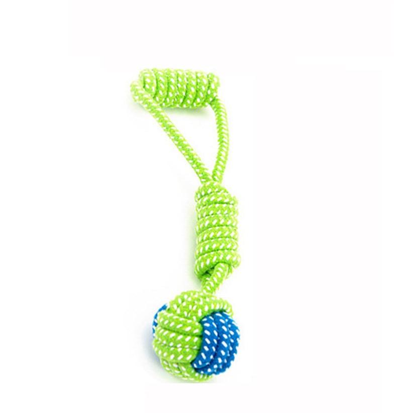 Green Rope Ball Toy for Large Small Dog Cat - GeePaws