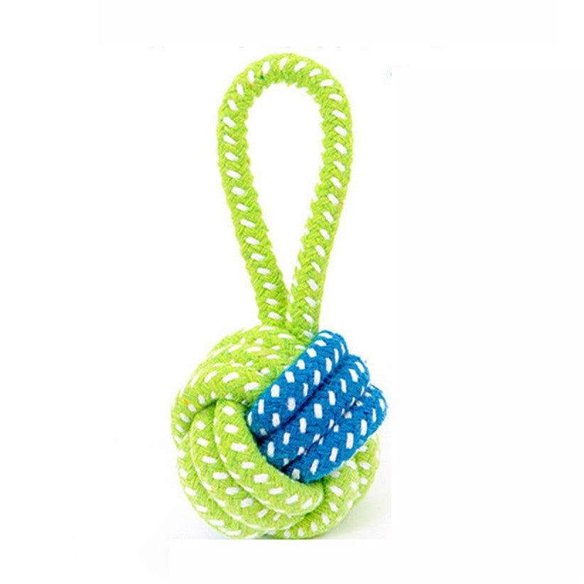 Green Rope Ball Toy for Large Small Dog Cat - GeePaws