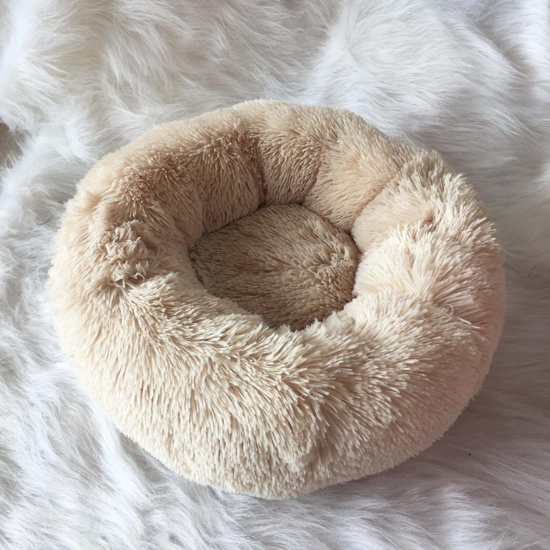 Long Plush Super Soft Dog Bed Pet Kennel Round Sleeping Bag Lounger Cat House Winter Warm Sofa Basket for Small Medium Large Dog - GeePaws