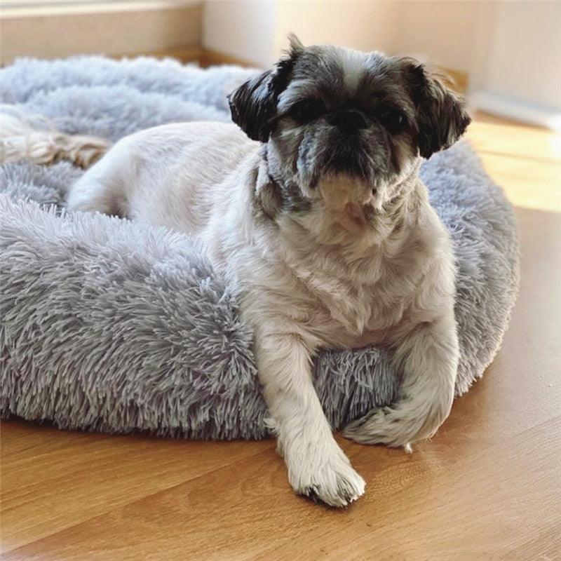 Long Plush Super Soft Dog Bed Pet Kennel Round Sleeping Bag Lounger Cat House Winter Warm Sofa Basket for Small Medium Large Dog - GeePaws