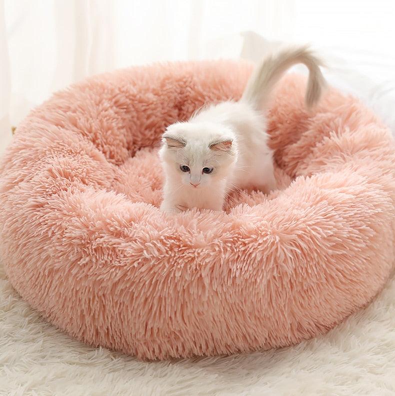 Long Plush Super Soft Dog Bed Pet Kennel Round Sleeping Bag Lounger Cat House Winter Warm Sofa Basket for Small Medium Large Dog - GeePaws